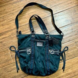 Coach Signature Poppy Satchel, Black